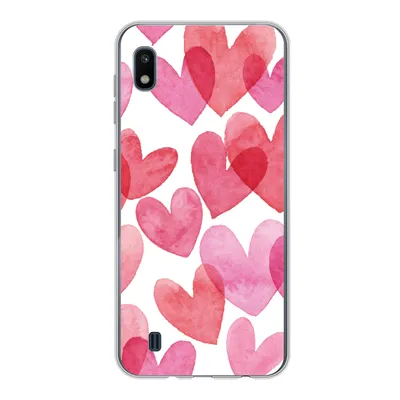 Produktbild von MuchoWow® Handyhülle Schutzhülle Hülle für Samsung Galaxy A10 Ein Aquarell mit Herz-Illustration Silikon Softcase Handy Hülle - Schutzhülle