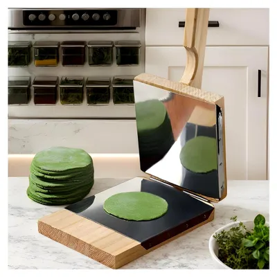 Produktbild von Empanada-Presse – 25,5 x 20 cm Edelstahl-Teigpresswerkzeug | Multifunktionale Knödelpresse | Manuelles Werkzeug zum Formen von Teig für die Küche