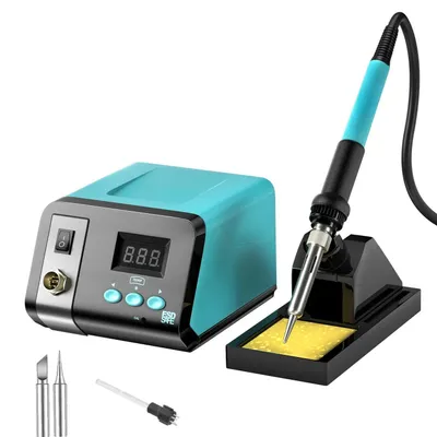 Produktbild von Lötstation - Lötkolben Set - Einstellbare Temperatur - Konstante Temperaturregelung - Schnelles Aufheizen - Für Elektronik & PCB-Reparatur - 220V