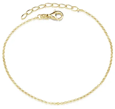 Immagine prodotto di MATERIA by Matthias Wagner Bracciale in oro - Bracciale da donna in argento 925 placcato oro 18-21 cm regolabile SA-124-Oro