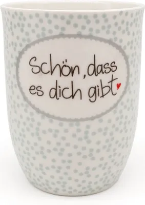 Produktbild von Tasse mit Henkel "Schön, dass es Dich gibt" türkis