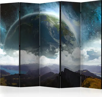 Produktbild von 5-teiliger Einseitiger Vlies Paravent - Earth II 225x172 cm Landschaften c-C-0303-z-c