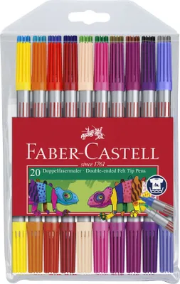 Image de FABER-CASTELL 151119 Crayons-feutres couleurs assorties 20pc(S-P)