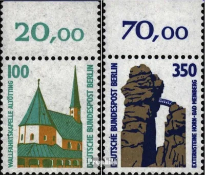Produktbild von Briefmarken Berlin (West) 1989 Mi 834A-835A Oberrandstück (kompl.Ausg.) postfrisch Sehenswürdigkeiten