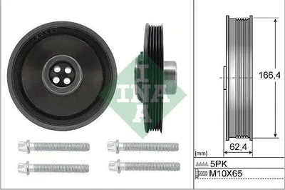 Produktbild von INA Riemenscheibensatz Kurbelwelle 544 0171 20 für MINI Schrägheck (R56) 62,40mm 166,40mm
