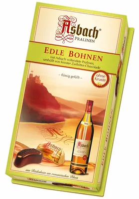 Zdjęcie produktu dla Czekoladki Asbach Szlachetne ziarna bez skórki Ciemna czekolada nadziewana 100g
