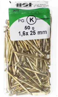 Produktbild von HSI Rundkopfstifte vermessingt 1,6x 25 mm SB 50