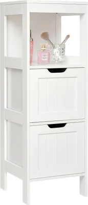 Produktbild von Mondeer Badkommode Lagerschrank Badschrank 2 Schubladen verstellbar 89x30x30cm Kommode Badezimmer