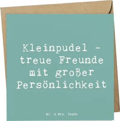Produktbild von Mr. & Mrs. Panda Deluxe Karte Spruch Kleinpudel Freunde - Meeresbrise - Geschenk, doppelkarte, Hunderassen, Hunderasse, einzigartige Haustiere, faltkarte, Hundeliebhaber