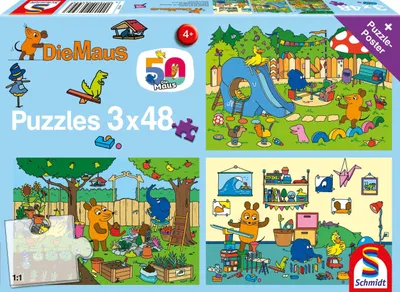 Produktbild von Die Maus: Ein Tag mit der Maus, Puzzle