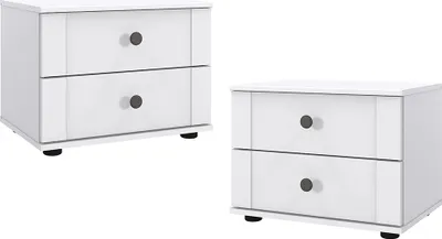 Produktbild von Nachttisch 2er Set, je 2 Schubladen, weiß,  CROPANI-43