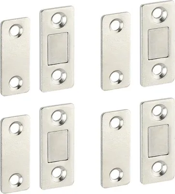 Produktbild von Magnetische Slotsets aus Edelstahl - 40×16 mm - Für Schubladen, Schränke, Türen und Möbel - Silber