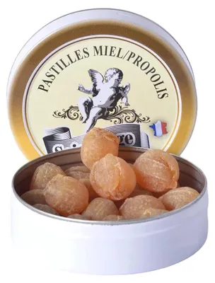 Produktbild von Saint-Ange Pastilles Miel/Propolis - Honig/Propolis Pastillen aus Frankreich 50g