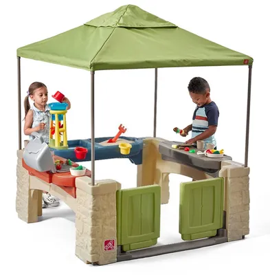 Zdjęcie produktu dla Step2 All Around Playtime Patio with Canopy, Domek dla dzieci wolnostojący, 2 lat(a), 1 drzw., Wielobarwny