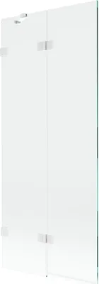 Produktbild von Mexen Lunar Duschwand, 2-teilig, links 80 x 150 cm, transparent, weiß - 897-080-100-20-00-L