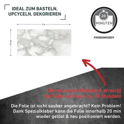Produktbild von Klebefolie Marmor grau - 67,5x200cm