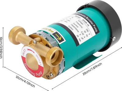 Obrázok produktu pre Vodné tlakové čerpadlo – posilňovacie/obehové čerpadlo 120 W – 230 V, zástrčka EU, 50 Hz – výška zdvihu 15 m – prietok 25 l/min – 1,5 bar – 20 mm – čierna