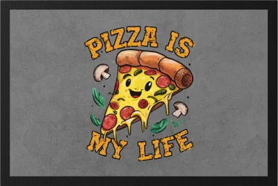 Produktbild von Pizza is my Life Fußmatte Pizza Pizzabäcker Italien Pizzaliebhaber Pizzeria Pizza baker