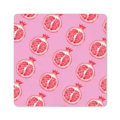 Produktbild von MuchoWow® Mauspad Mousepad Obst - Rosa - Schablonen 30x30 cm - Mousepads - Maus Mat - Pad - Mausunterlage - Gaming