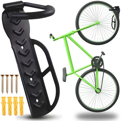Produktbild von Fahrradhalter Wand Fahrrad Wandhalterung aus Stahl Fahrradhalter bis 30 kg Fahrräder Halterungen Rennrad MTB E-Bikes Fahrrad Garage 16-29 Zoll Schwarz Retoo
