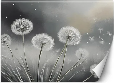Produktbild von Vlies fototapete Aufblasbare Pflanzen Natur 350x245 cm Feeby Grau inkl. Kleber einfache Montage