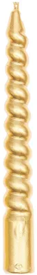 Image de Bougies en spirale, dorées, lot de 10, Ø 1,2 cm x 10 cm de haut