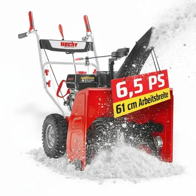 Produktbild von HECHT Schneefräse Benzin 9661 | 61 cm Arbeitsbreite | 196 cm³ Hubraum | LED-Scheinwerfer | Zweistufige | 53 cm Arbeitshöhe