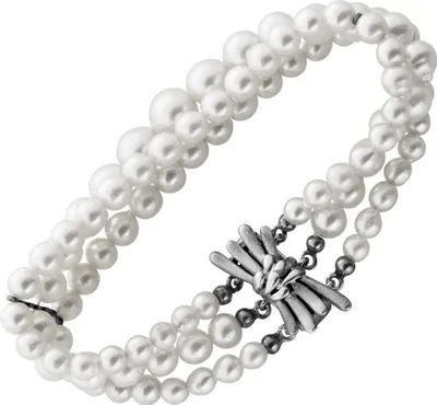 Produktbild von Perlenarmband Silber 925 Akoyaperlen Antikschmuck 18