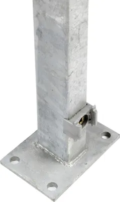 Produktbild von Floraworld Zaunpfosten Comfort 129,3 x 6 x 4 cm mit Bodenplatte feuerverzinkt