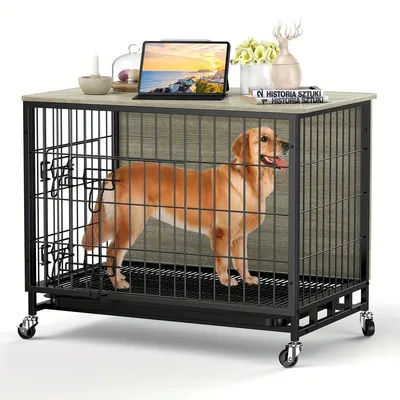 Zdjęcie produktu dla Klatka dla psów - Klatka transportowa dla psów - Klatka dla szczeniąt - Klatka dla psów - Budka dla psów - 69x51x60 cm - Metalowa konstrukcja