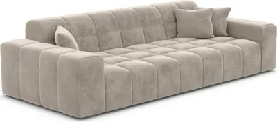 Produktbild von Samtstoff 3-Sitzer Couch Nivara Sand