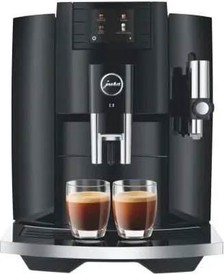 Zdjęcie produktu dla JURA E8, Ekspres do espresso, 1,9 l, Ziarna kawy, Wbudowany młynek, 1450 W, Czarny