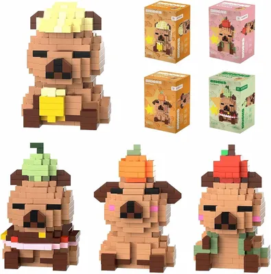 Obrázok produktu pre Capybara stavebnica, 4 diely, mini kocky, pre dospelých