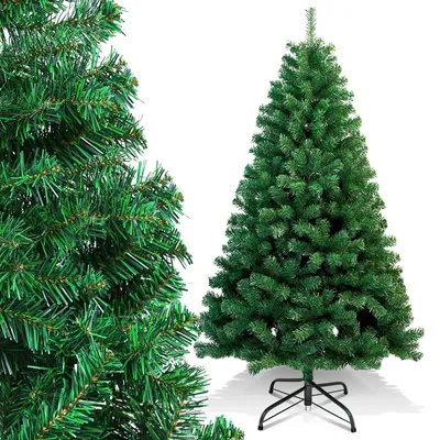Immagine prodotto di Hengda Albero di Natale Artificiale 180cm Albero di Natale Artificiale con supporto per albero Decorazione di Natale Verde PVC