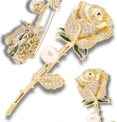 Imagen del producto de B&J, broche para mujer, modelo Veit, color dorado, talla única