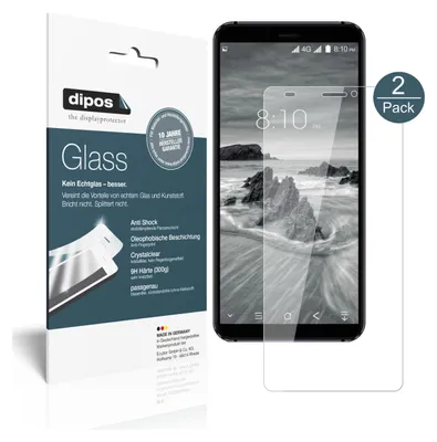 Produktbild von 2x Schutzfolie für Blackview S6 - Anti-Shock 9H Folie dipos Glass Displayfolie