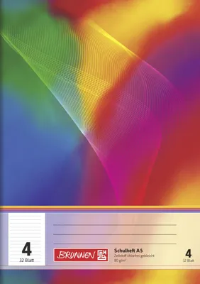 Produktbild von BRUNNEN Schulheft 104530402 DIN A5 Lin4 32Blatt liniert
