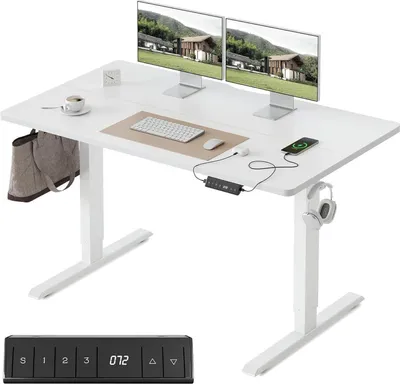 Image de FEZIBO Bureau à hauteur réglable électriquement 120x60 cmà mémoire de position