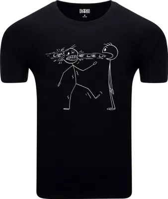 Immagine prodotto di Diarbo T-shirt da uomo con stampa classica Compulsive Liar Nero Taglia 3XL