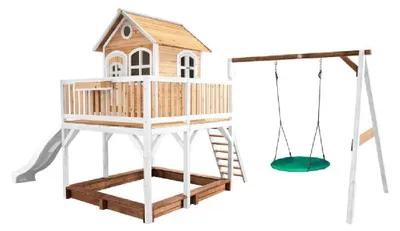 Produktbild von Axi Playhouse Liam Nestschaukel 277 x 613 x 291 cm Holz Natur Weiß