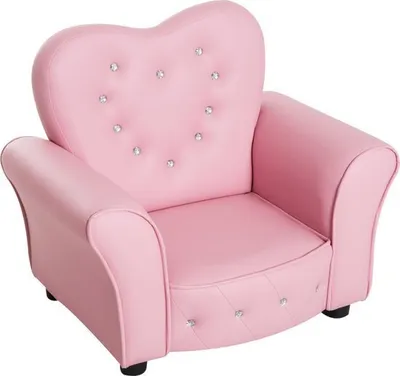 Produktbild von Homcom HOMCOM Kinderbank Hochstuhl herzförmig Prinzessin Mini Bank Kinderzimmerbank mit 310-025
