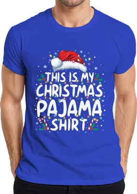 Produktbild von This is my Christmas Pajama Shirt Lichterkette - Weihnachten Xmas Christmas Herren T-Shirt, Blau, S