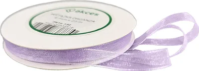 Zdjęcie produktu dla Tasiemka / wstążka organza liliowa 6mm x 23m