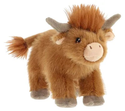 Image de Keeleco, figurine de vache écossaise debout, 20 cm
