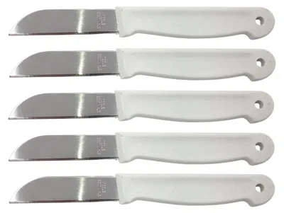 Produktbild von Obstmesser 5er-Set Schälmesser Gemüsemesser Küchenmesser Messerset rostfrei, Farbe:weiß