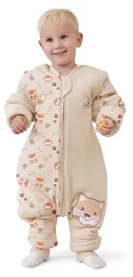 Produktbild von Omgoods – Baby-Schlafsack mit langen Ärmeln und Füßen – 3,5 Tog Winter-Schlafsack für Kinder