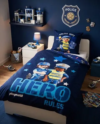 Obrázok produktu pre Obliečka na prikrývku PLAYMOBIL – 140 x 200 cm – 65 x 65 cm – z polybavlny