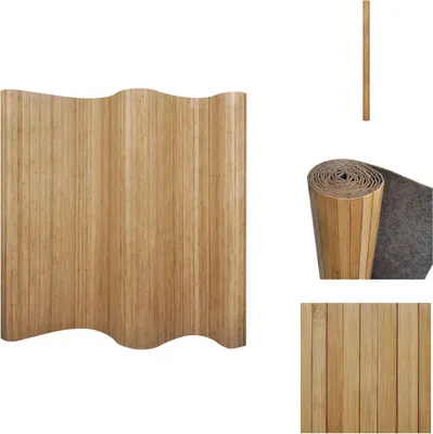 Image de vidaXL Séparateur de pièce bambou naturel 250x165 cm - séparateur de pièce