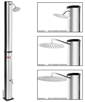 Produktbild von Steinkirch Solar Gartendusche, Duschkopf:Steinkirch 300 mm