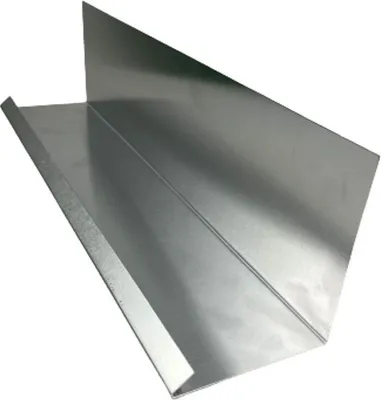 Produktbild von Wandanschlussblech 2 m lang Zink Zuschnitt 25 cm - Siehe Skizze